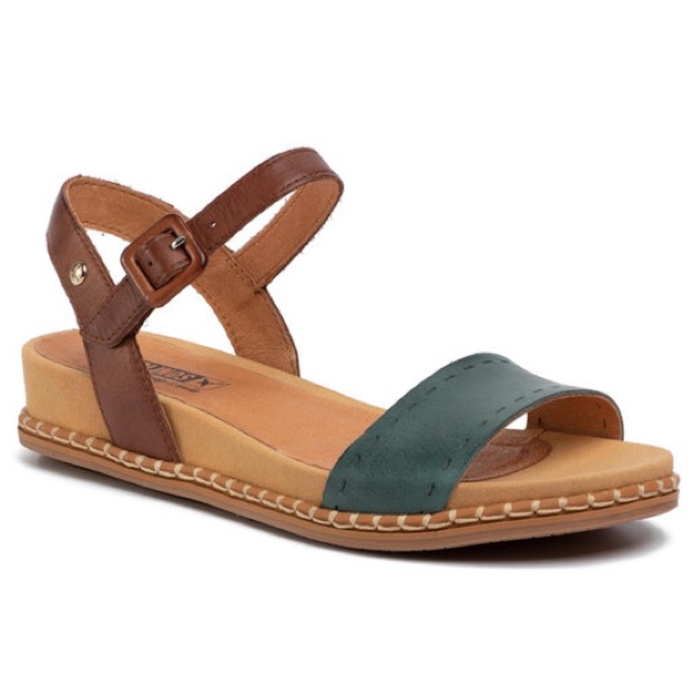 PIKOLINOS Brown and Green Sandals